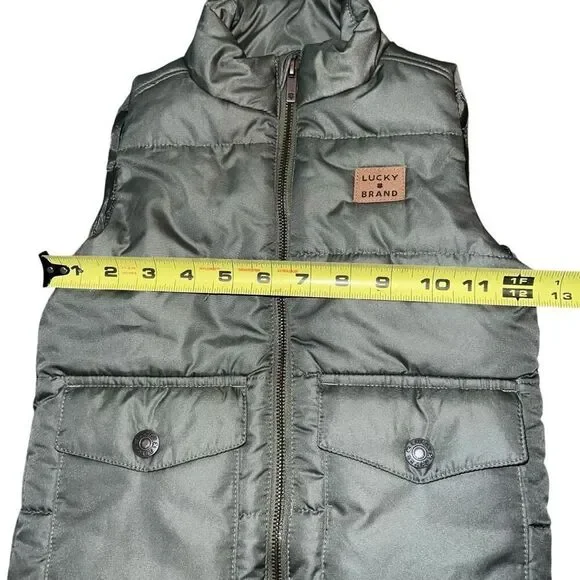 LUCKY BRAND Kids Green Zip up Puffer Vest Size 18M - Picture 6 of 7